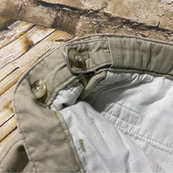 Columbia Beige Khaki Snap Button Cotton Cargo Adjustable Waist Shorts - Picture 3 of 5